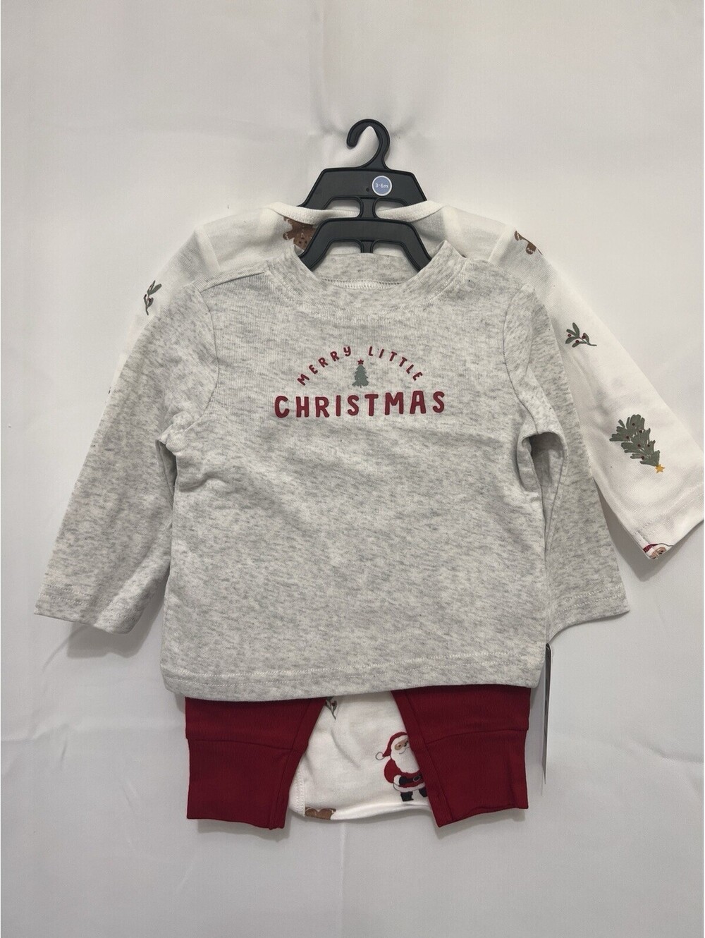 NWT Carter's Baby Christmas Outfit 3-6M Santa Bodysuit Top Red Pants ŠŠ Š”